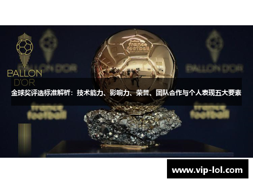 金球奖评选标准解析：技术能力、影响力、荣誉、团队合作与个人表现五大要素